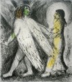 Angel Leading Elijah contemporary Marc Chagall
